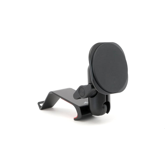 Image of Offroam MagSafe-compatible Phone Mount for Jeep Wrangler 2018-2023 | Gladiator 2019-2023. This premium phone mount installs easily without drilling or glue. High force magnets hold phone on any trail, road, or track. Perfect placement without blocking screens, driver view, or air flow. Fully adjustable positioning.