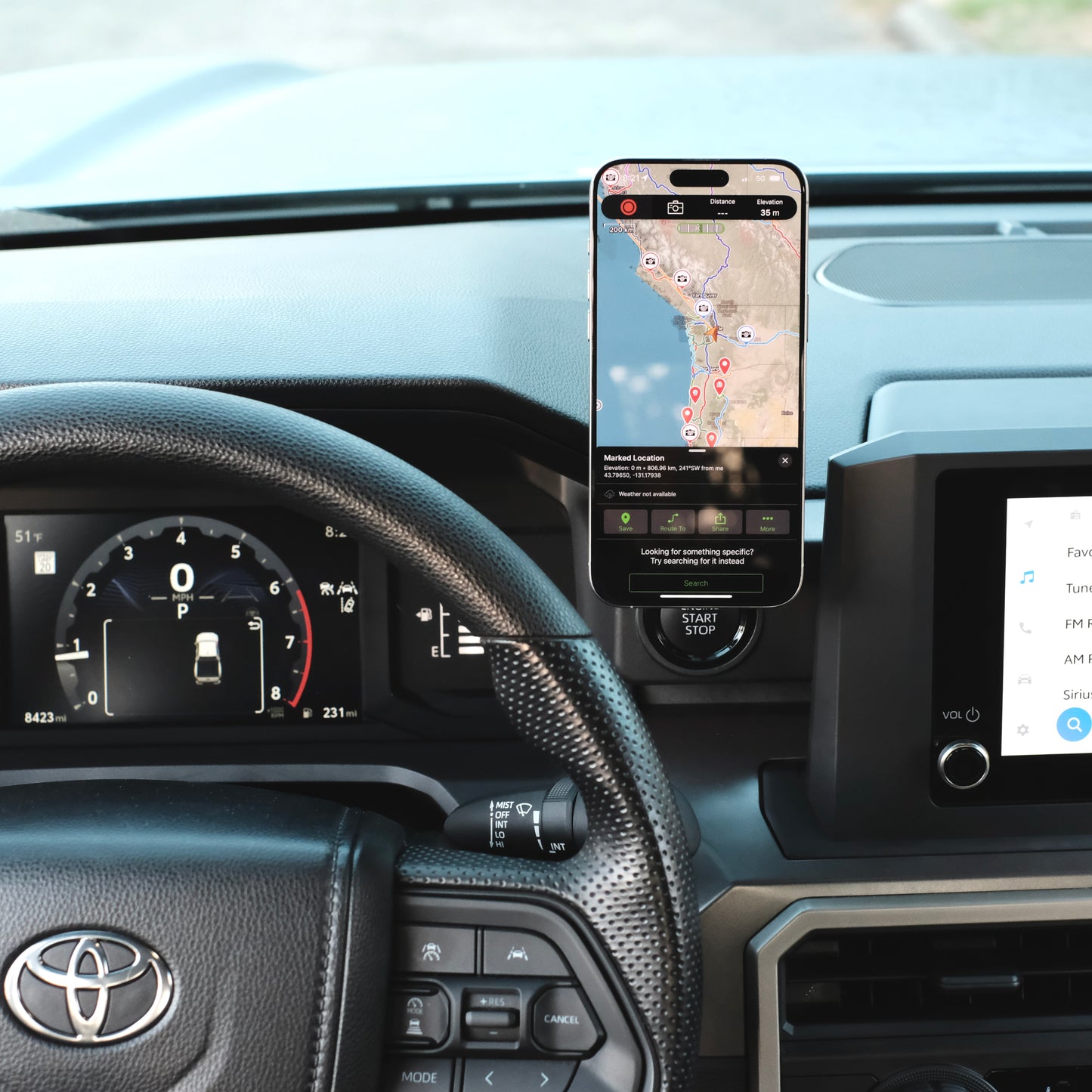 Toyota Tacoma 2024-2025 | 4Runner 2025 MagSafe-compatible Phone Mount