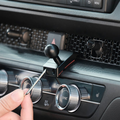 Image of Offroam Mounting Base installed securely in Honda Civic 2022-2025 | CR-V 2023-2025. This premium all metal phone mounting base installs easily without drilling or glue. Perfect placement without blocking screens, driver view, or air flow.