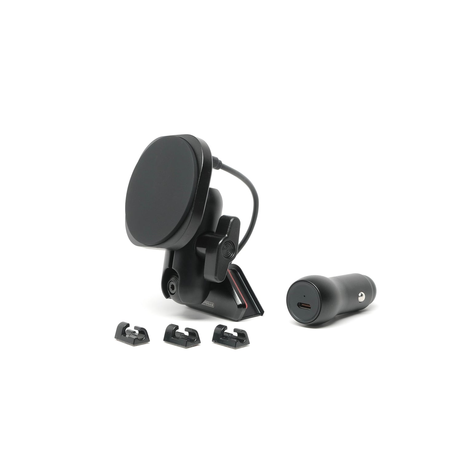 Image of Offroam MagSafe-compatible Phone Mount for Ram 1500/2500/3500 2019-2026. This premium phone mount installs easily without drilling or glue. High force magnets hold phone on any trail, road, or track. Perfect placement without blocking screens, driver view, or air flow. Fully adjustable positioning.