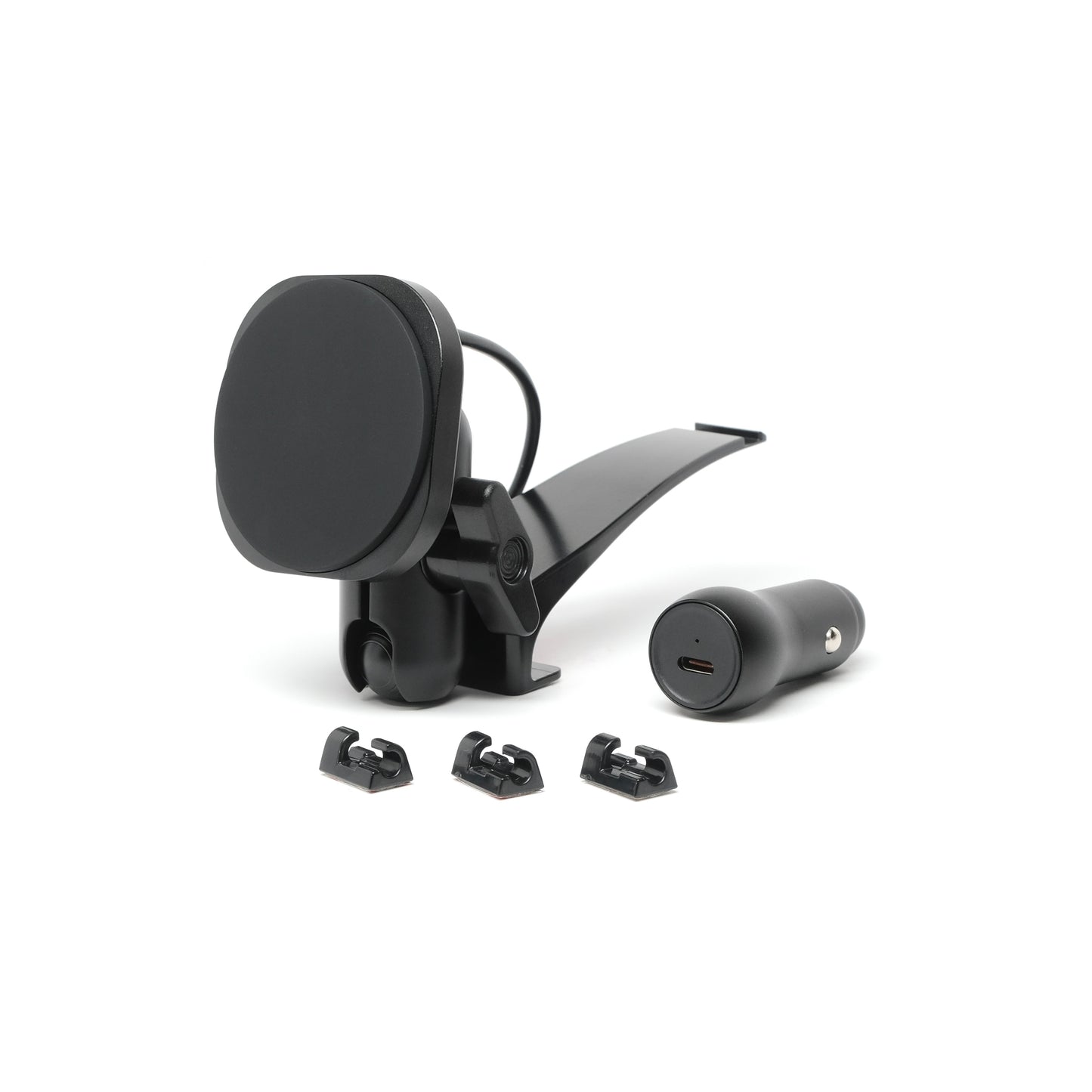 Image of Offroam MagSafe-compatible Phone Mount for Toyota Highlander 2014-2019. This premium phone mount installs easily without drilling or glue. High force magnets hold phone on any trail, road, or track. Perfect placement without blocking screens, driver view, or air flow. Fully adjustable positioning.
