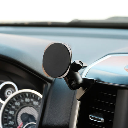 Image of Offroam MagSafe-compatible Phone Mount installed securely in Ram 1500/2500/3500 2019-2026. This premium phone mount installs easily without drilling or glue. High force magnets hold phone on any trail, road, or track. Perfect placement without blocking screens, driver view, or air flow. Fully adjustable positioning.