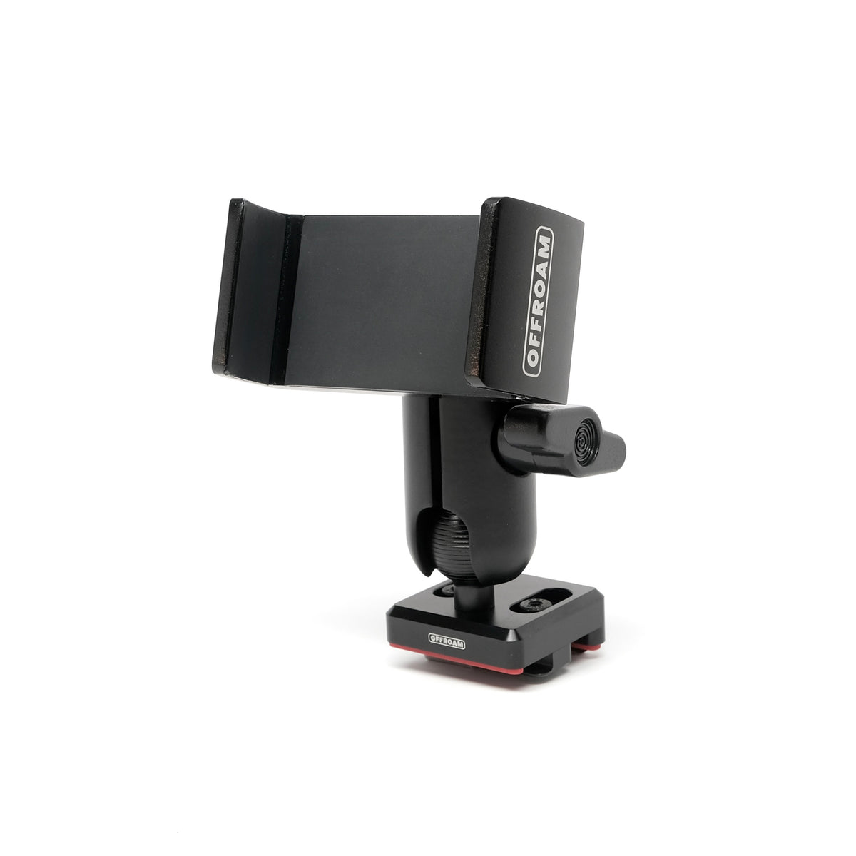 Image of Offroam Phone Mount for Toyota Tacoma 2016-2023. This premium phone mount installs easily without drilling or glue. Spring loaded Universal holder for use with any phone. Perfect placement without blocking screens, driver view, or air flow. Fully adjustable positioning.