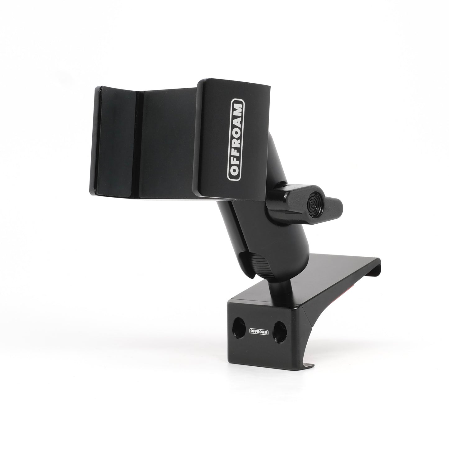 Image of Offroam Phone Mount for Honda Pilot 2023-2026 | Passport 2026. This premium phone mount installs easily without drilling or glue. Spring loaded Universal holder for use with any phone. Perfect placement without blocking screens, driver view, or air flow. Fully adjustable positioning.