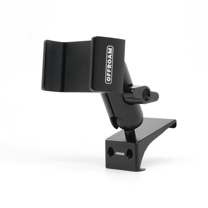 Image of Offroam Phone Mount for Honda Pilot 2023-2026 | Passport 2026. This premium phone mount installs easily without drilling or glue. Spring loaded Universal holder for use with any phone. Perfect placement without blocking screens, driver view, or air flow. Fully adjustable positioning.