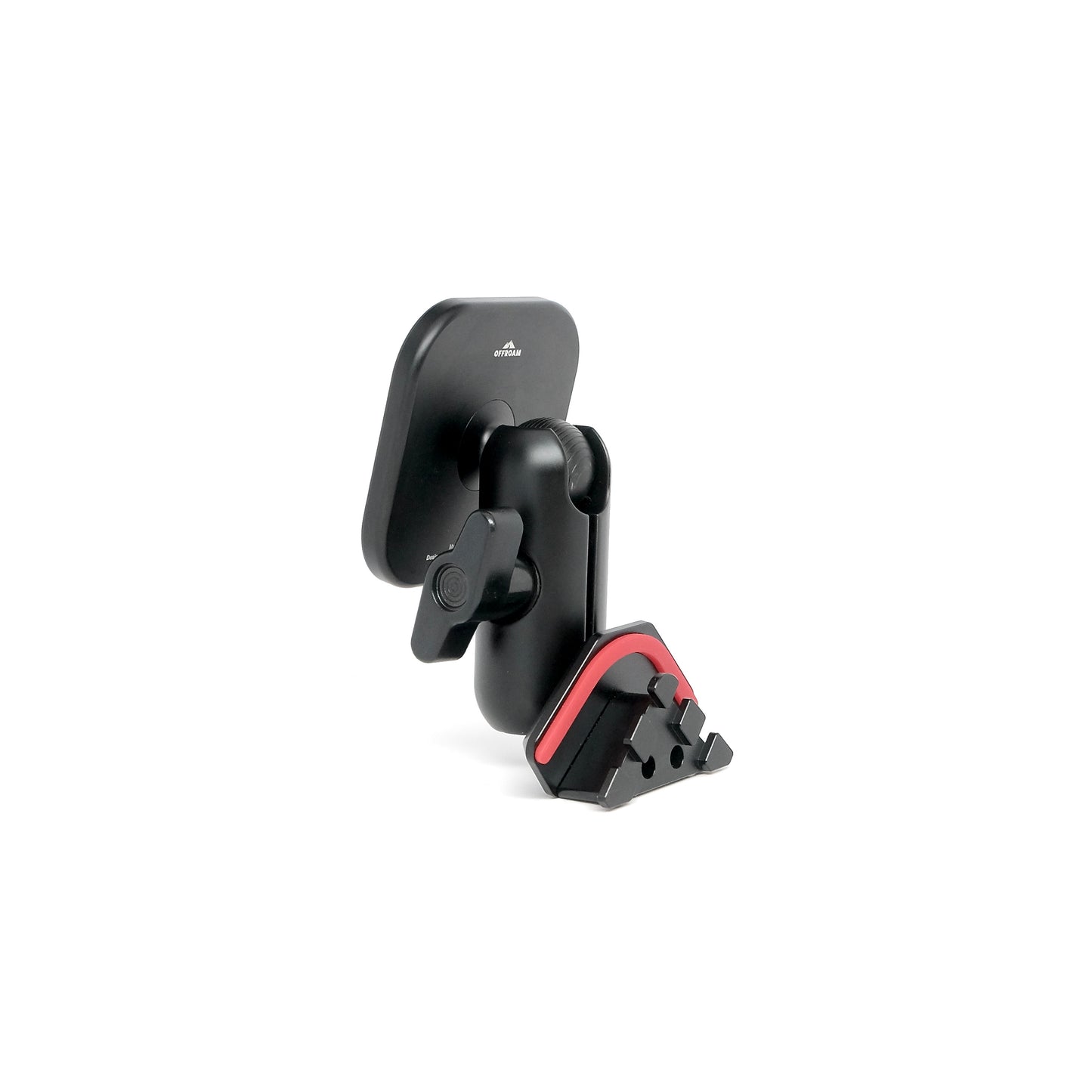 Image of Offroam MagSafe-compatible Phone Mount for Toyota Tacoma 2005-2011. This premium phone mount installs easily without drilling or glue. High force magnets hold phone on any trail, road, or track. Perfect placement without blocking screens, driver view, or air flow. Fully adjustable positioning.