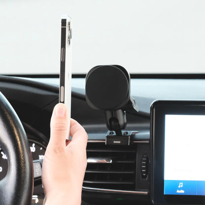 Image of Offroam MagSafe-compatible Phone Mount installed securely in Ford Explorer 2020-2024. This premium phone mount installs easily without drilling or glue. High force magnets hold phone on any trail, road, or track. Perfect placement without blocking screens, driver view, or air flow. Fully adjustable positioning.