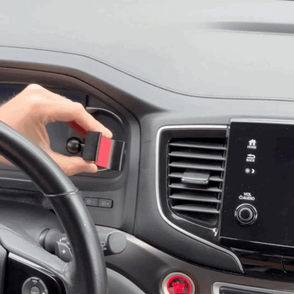 Video of Offroam Mounting Base installation for Honda Ridgeline 2016-2026 | Passport 2019-2025 | Pilot 2016-2022. This premium all metal phone mounting base installs easily without drilling or glue. Perfect placement without blocking screens, driver view, or air flow.