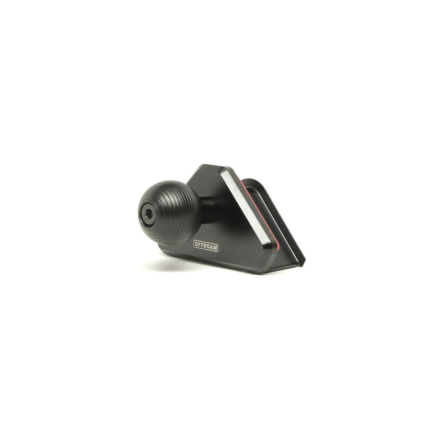 Offroam mounting base designed for Ram 1500 2500 3500 4500 and 5500 models 2019-2026 featuring an integrated 20mm ball. Installs easily to the dashboard without column shifter but with dial shifter.