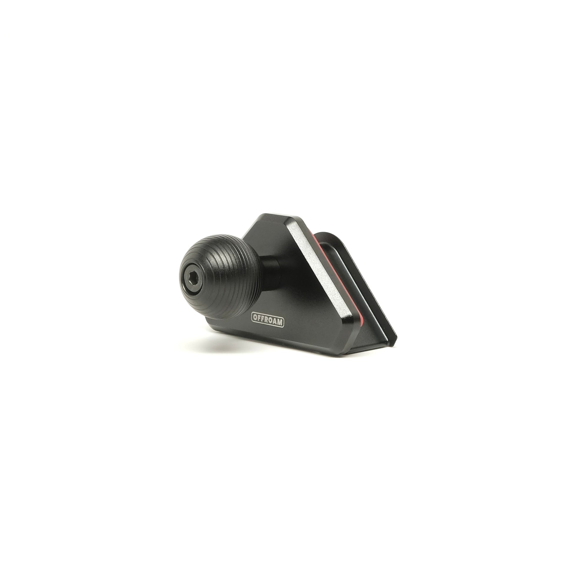 Offroam mounting base designed for Ram 1500 2500 3500 4500 and 5500 models 2019-2026 featuring an integrated 20mm ball. Installs easily to the dashboard without column shifter but with dial shifter.