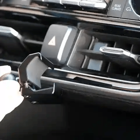 Animation of Offroam Mounting Base installation for Toyota Highlander 2020-2026. This premium all metal phone mounting base installs easily without drilling or glue. Perfect placement without blocking screens, driver view, or air flow.
