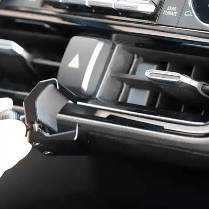 Animation of Offroam Phone Mount installation for Toyota Highlander 2020-2026. This premium phone mount installs easily without drilling or glue. Spring loaded Universal holder for use with any phone. Perfect placement without blocking screens, driver view, or air flow. Fully adjustable positioning.