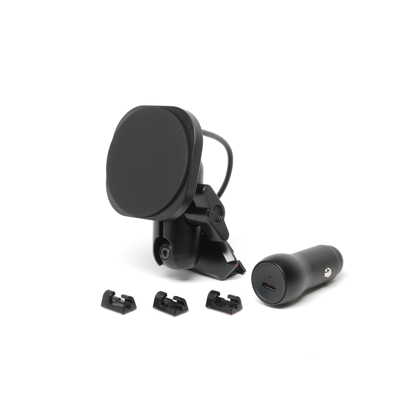 Image of Offroam MagSafe-compatible Phone Mount for Toyota Tacoma 2005-2011. This premium phone mount installs easily without drilling or glue. High force magnets hold phone on any trail, road, or track. Perfect placement without blocking screens, driver view, or air flow. Fully adjustable positioning.