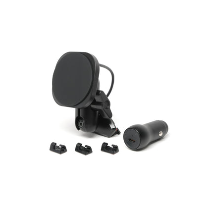 Image of Offroam MagSafe-compatible Phone Mount for Toyota Tacoma 2005-2011. This premium phone mount installs easily without drilling or glue. High force magnets hold phone on any trail, road, or track. Perfect placement without blocking screens, driver view, or air flow. Fully adjustable positioning.