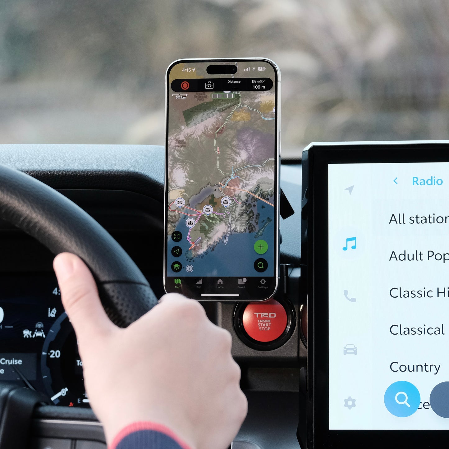Toyota Tacoma 2024-2025 | 4Runner 2025 MagSafe-compatible Phone Mount