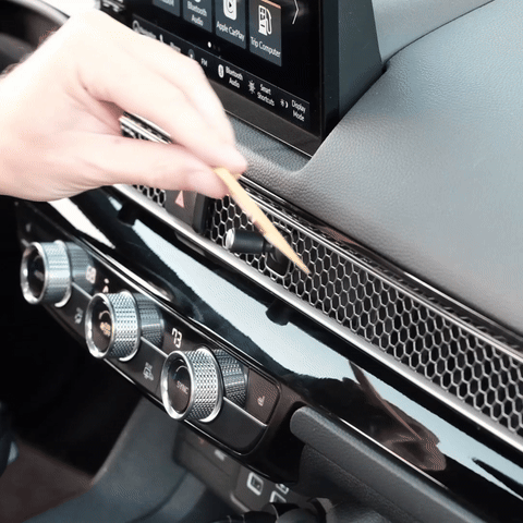 Image of Offroam MagSafe-compatible Phone Mount installation for Honda Civic 2022-2026 | CR-V 2023-2026. This premium phone mount installs easily without drilling or glue. High force magnets hold phone on any trail, road, or track. Perfect placement without blocking screens, driver view, or air flow. Fully adjustable positioning.